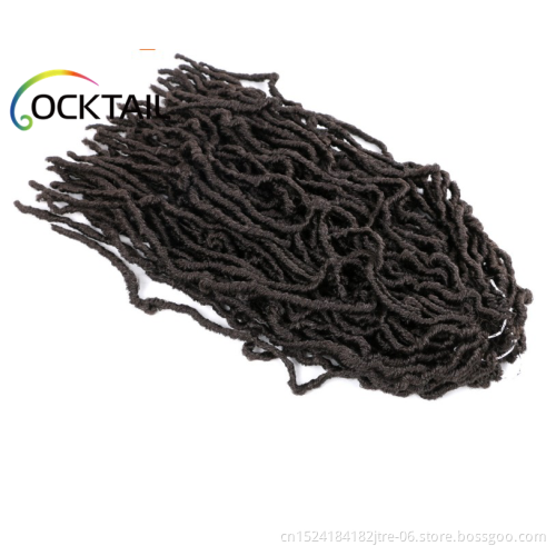 cheap Bobbi boss Nu Locs Synthetic Hair Crochet Braids Natural Curly Dreadlocks Hair Black Dark Brown  Long Nu Locs 18  inch